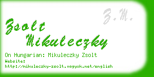 zsolt mikuleczky business card